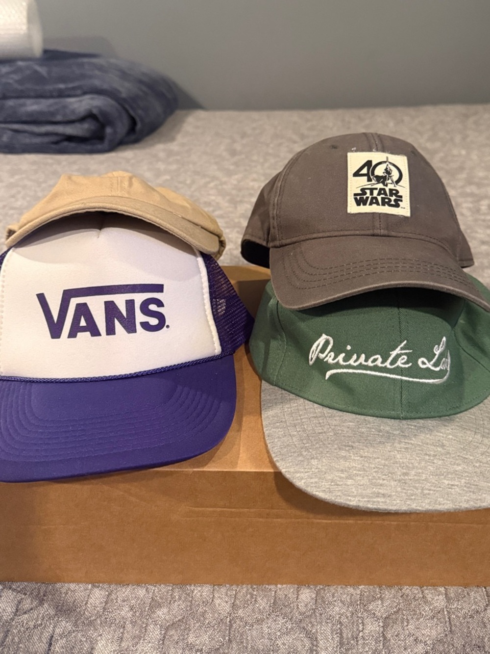 Vans Purple and White Mesh Trucker Cap